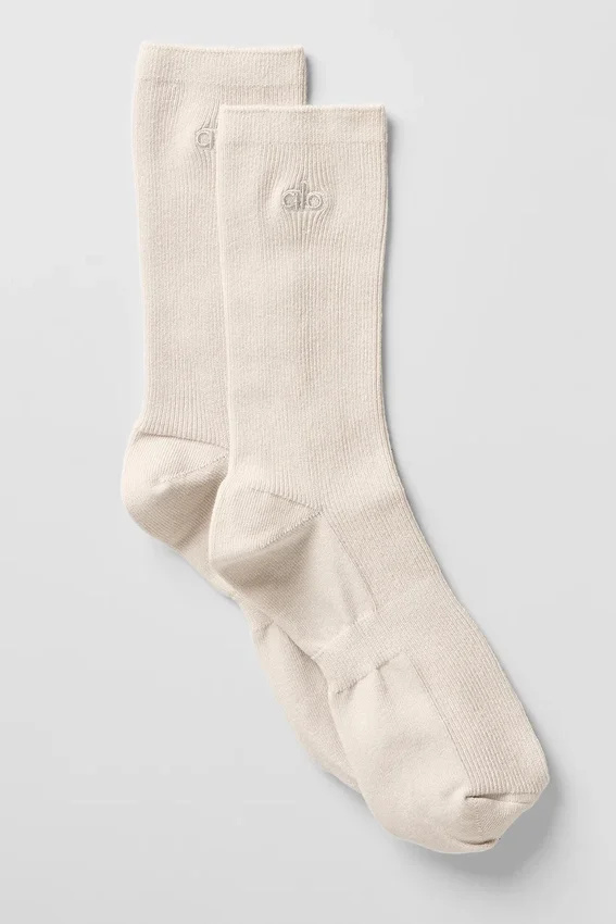 Unisex Yarım Bilekli Sade Çorap - Kemik Rengi