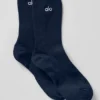 Unisex Yarım Bilekli Sade Çorap - Lacivert