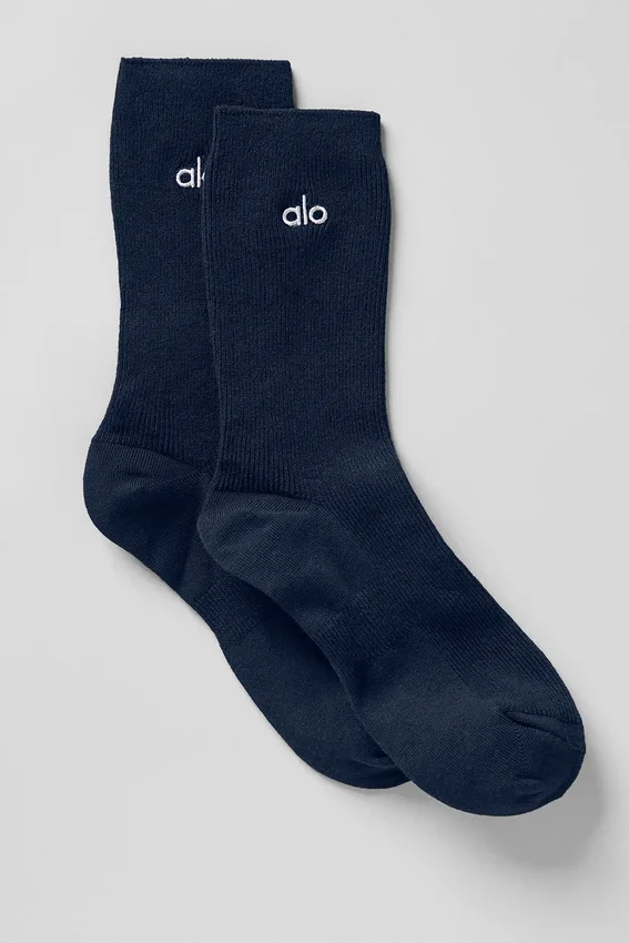 Unisex Yarım Bilekli Sade Çorap - Lacivert