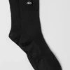 Unisex Yarım Bilekli Sade Çorap - Siyah