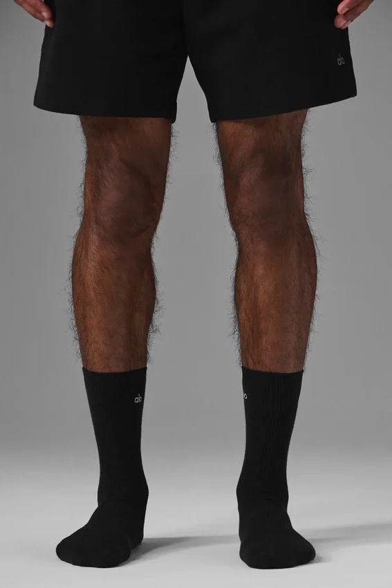 Unisex Yarım Bilekli Sade Çorap - Siyah