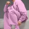 Unisex Yarım Bilekli Scrunch Çorap - Şeker Kalpli Pembe