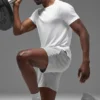 Unisex Yarım Boy Sade Çorap - Atletik Melanj Gri