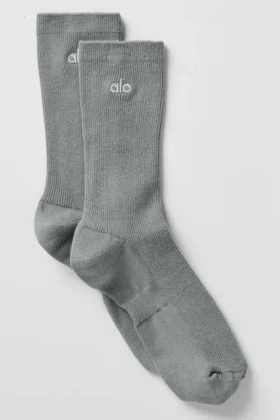 Unisex Yarım Boy Sade Çorap - Lunar Gri