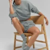 Unisex Yarım Boy Sade Çorap - Lunar Gri
