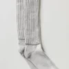 Unisex Yıkanmış Scrunch Çorap - Bulanık Gri Yıkama