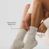 Unisex Yün Kaşmir Hafif Buzlu Çoraplar - Kış Latte/Fildişi