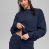 Unisex Yün Kaşmir New Class Bisiklet Yaka Kazak - Lacivert
