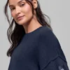 Unisex Yün Kaşmir New Class Bisiklet Yaka Kazak - Lacivert
