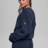 Unisex Yün Kaşmir New Class Bisiklet Yaka Kazak - Lacivert