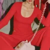 Unwind Uzun Kollu Kazak Örme - Parlak Kırmızı