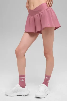 V-Cute Koşu Şortu - Pembe Yabani Gül