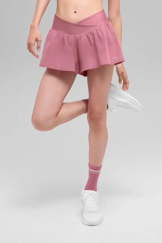 V-Cute Koşu Şortu - Pembe Yabani Gül