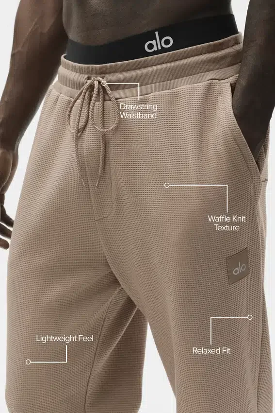 Waffle Lounge Jogger - Gravel