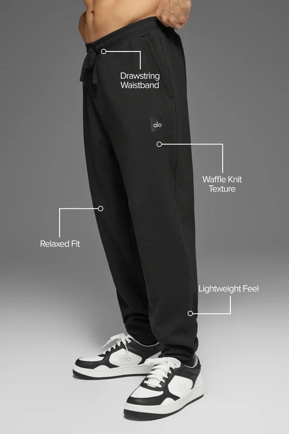 Waffle Lounge Jogger - Siyah