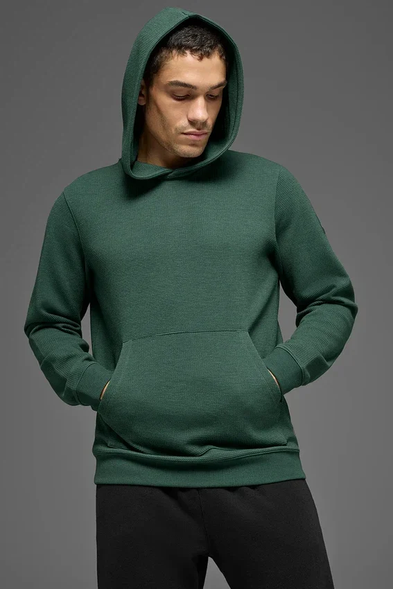 Waffle Lounge Kapüşonlu Sweatshirt - Clover Green
