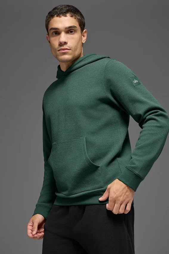 Waffle Lounge Kapüşonlu Sweatshirt - Clover Green