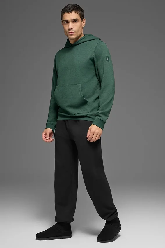 Waffle Lounge Kapüşonlu Sweatshirt - Clover Green
