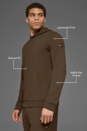 Waffle Lounge Kapüşonlu Sweatshirt – Espresso
