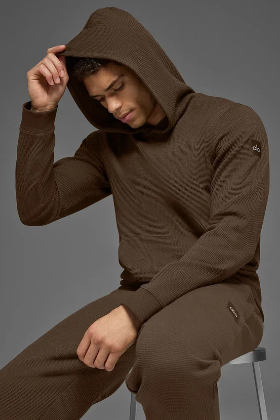 Waffle Lounge Kapüşonlu Sweatshirt - Espresso