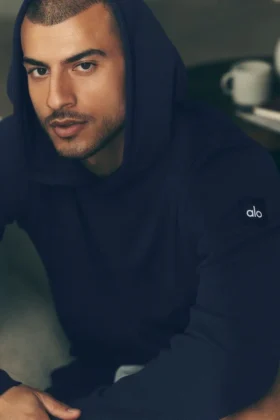 Waffle Lounge Kapüşonlu Sweatshirt - Lacivert