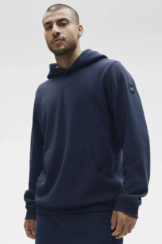 Waffle Lounge Kapüşonlu Sweatshirt - Lacivert