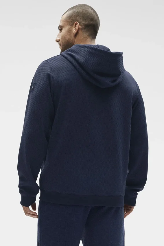 Waffle Lounge Kapüşonlu Sweatshirt - Lacivert