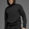 Waffle Lounge Kapüşonlu Sweatshirt - Siyah