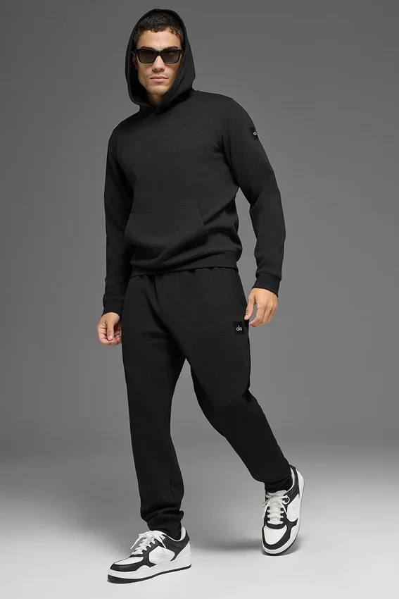 Waffle Lounge Kapüşonlu Sweatshirt - Siyah