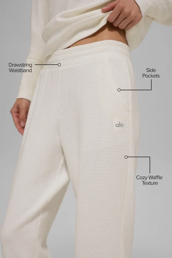 Waffle Weekend Escape Jogger - Fildişi