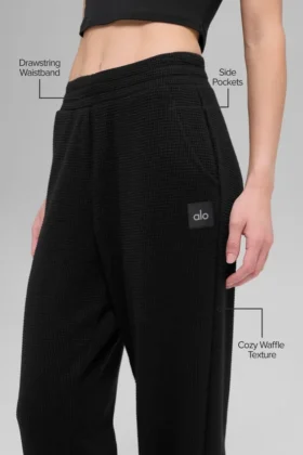 Waffle Weekend Escape Jogger – Siyah