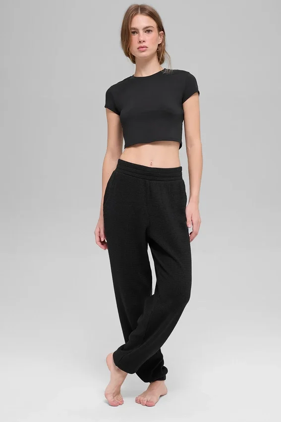 Waffle Weekend Escape Jogger - Siyah