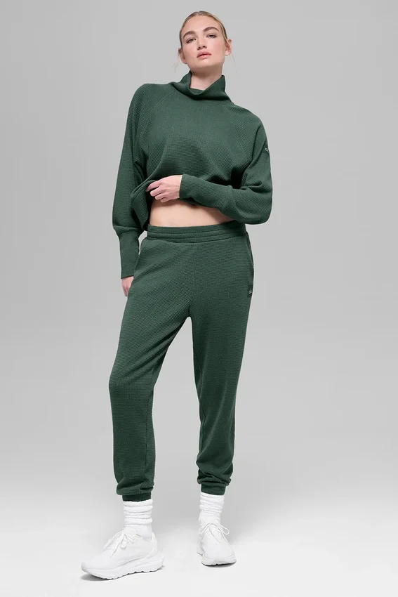 Waffle Weekend Escape Jogger - Yonca Yeşili