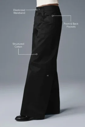 Wanderlust Geniş Paça Pantolon – Siyah