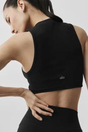 Wellness Rib Flaunt Tank – Siyah