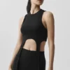 Wellness Rib Flaunt Tank - Siyah