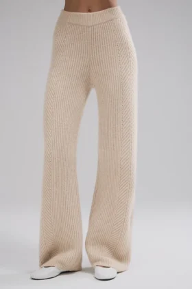 Winter Magic Kaşmir Geniş Paça Pantolon - Birch Heather