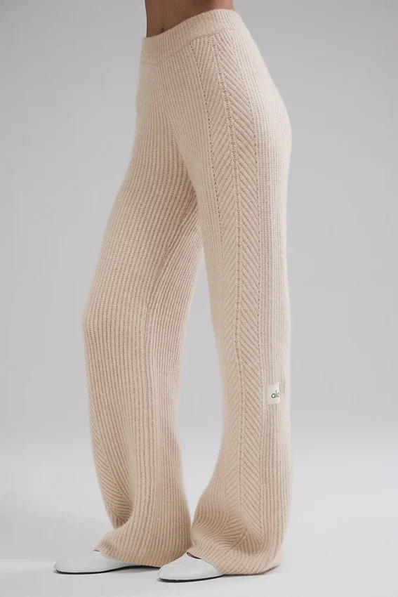 Winter Magic Kaşmir Geniş Paça Pantolon - Birch Heather