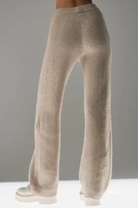 Winter Magic Kaşmir Geniş Paça Pantolon – Keten Heather