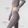 Yıkanmış High-Waist Alosoft İkonik 90'lar Capri - Soğuk Gri Yıkama