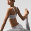 Yıkanmış High-Waist Alosoft Sunray Tayt - Gri Gökyüzü Yıkama