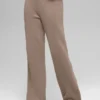 Yün Kaşmir High-Waist New Class Geniş Paça Pantolon - Chai Latte