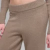 Yün Kaşmir High-Waist New Class Geniş Paça Pantolon - Chai Latte