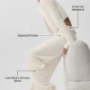 Yün Kaşmir High-Waist New Class Geniş Paça Pantolon - Fildişi