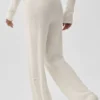 Yün Kaşmir High-Waist New Class Geniş Paça Pantolon - Fildişi
