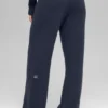 Yün Kaşmir High-Waist New Class Geniş Paça Pantolon - Lacivert