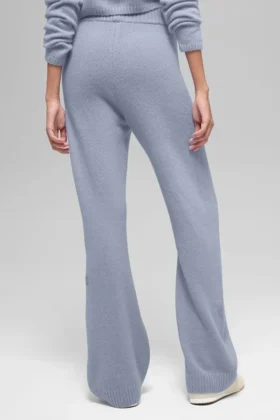 Yün Kaşmir High-Waist New Class Geniş Paça Pantolon – Winter Frost