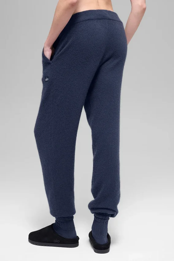 Yün Kaşmir High-Waist New Class Jogger - Lacivert