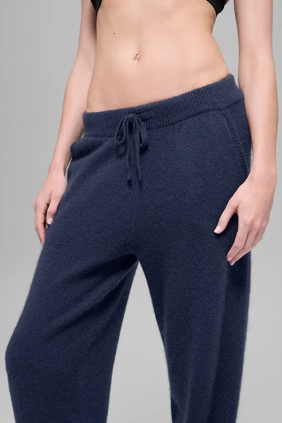 Yün Kaşmir High-Waist New Class Jogger - Lacivert