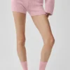 Yün Kaşmir Nervürlü Noble Şort - Vintage Pembe